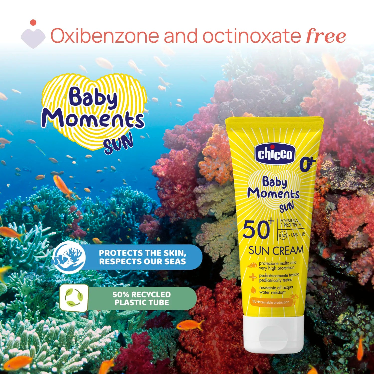 Chicco Baby Moments Sun SPF 50+ Sunscreen 75 Ml  Age- Newborn & Above