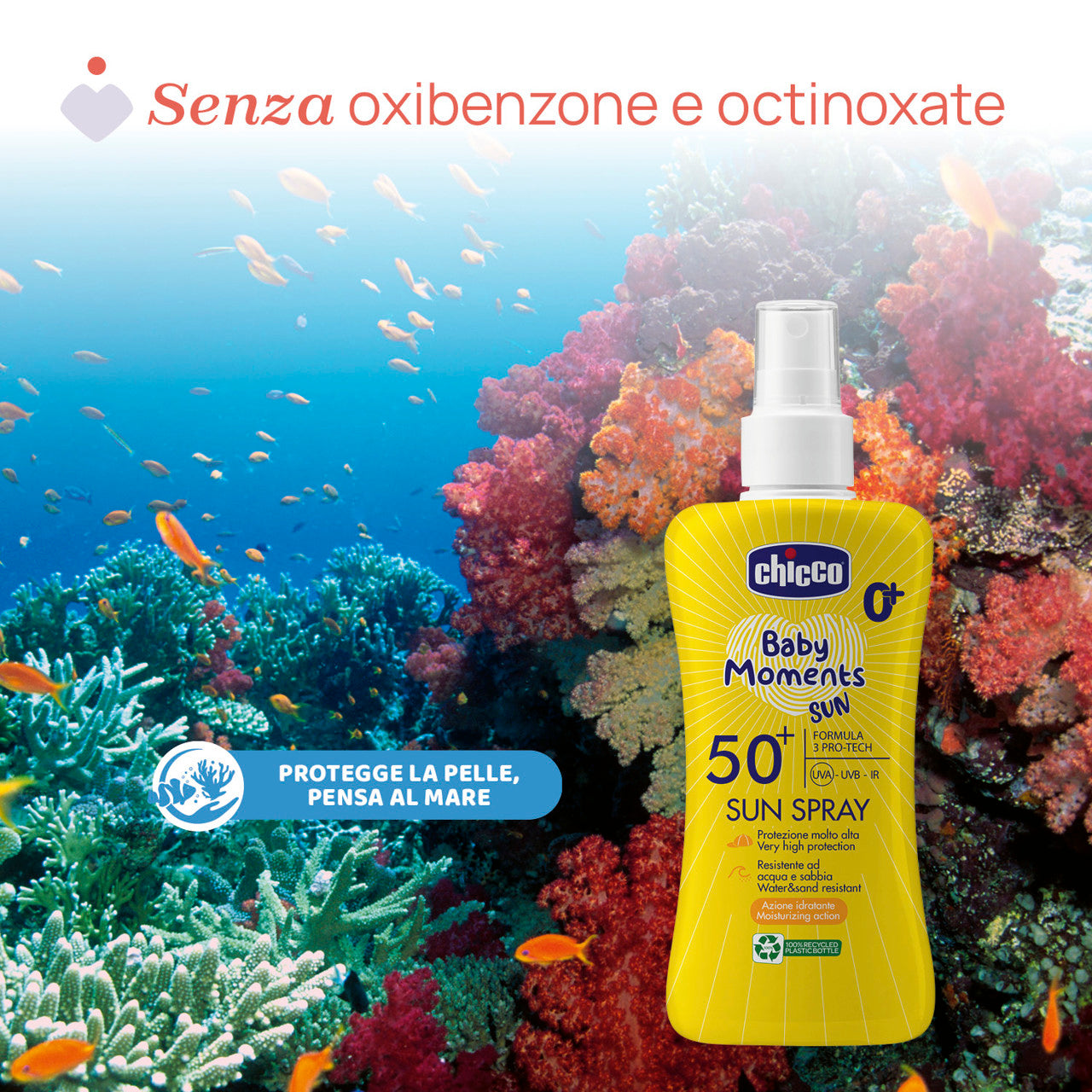 Chicco Baby Moments Sun SPF 50+ Sunscreen Spray 150 ML  Age- Newborn & Above