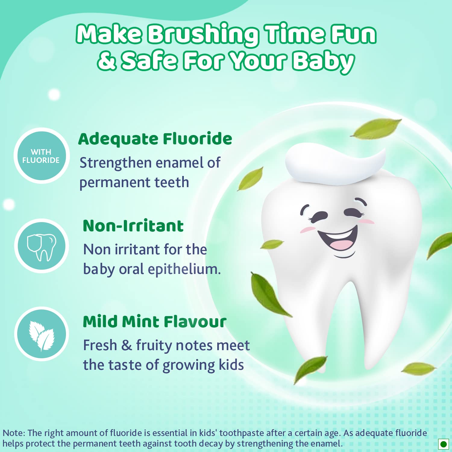 Chicco Mild Mint Toothpaste 50 ml Age- 6 Years & Above..
