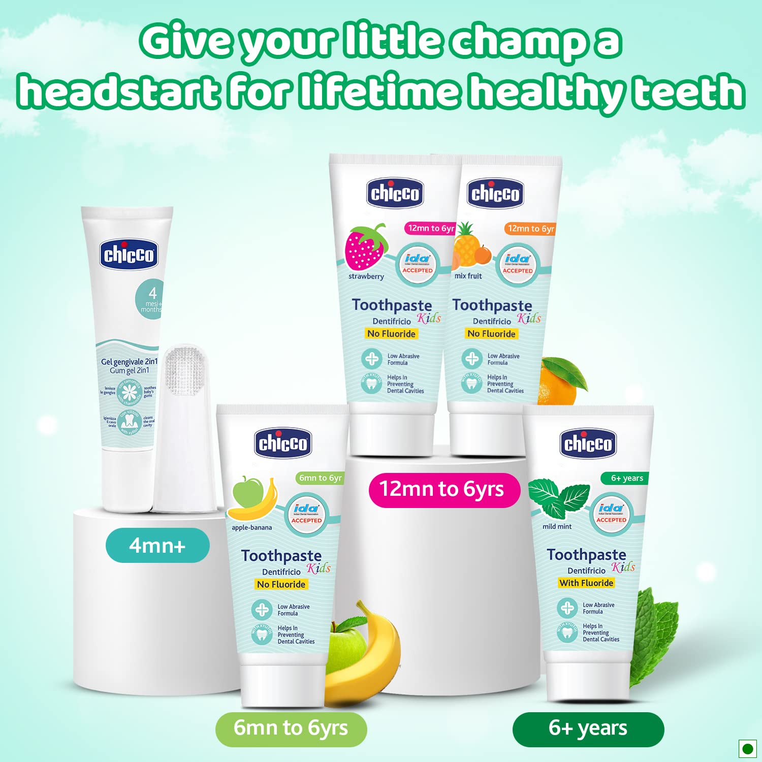 Chicco Mild Mint Toothpaste 50 ml Age- 6 Years & Above..