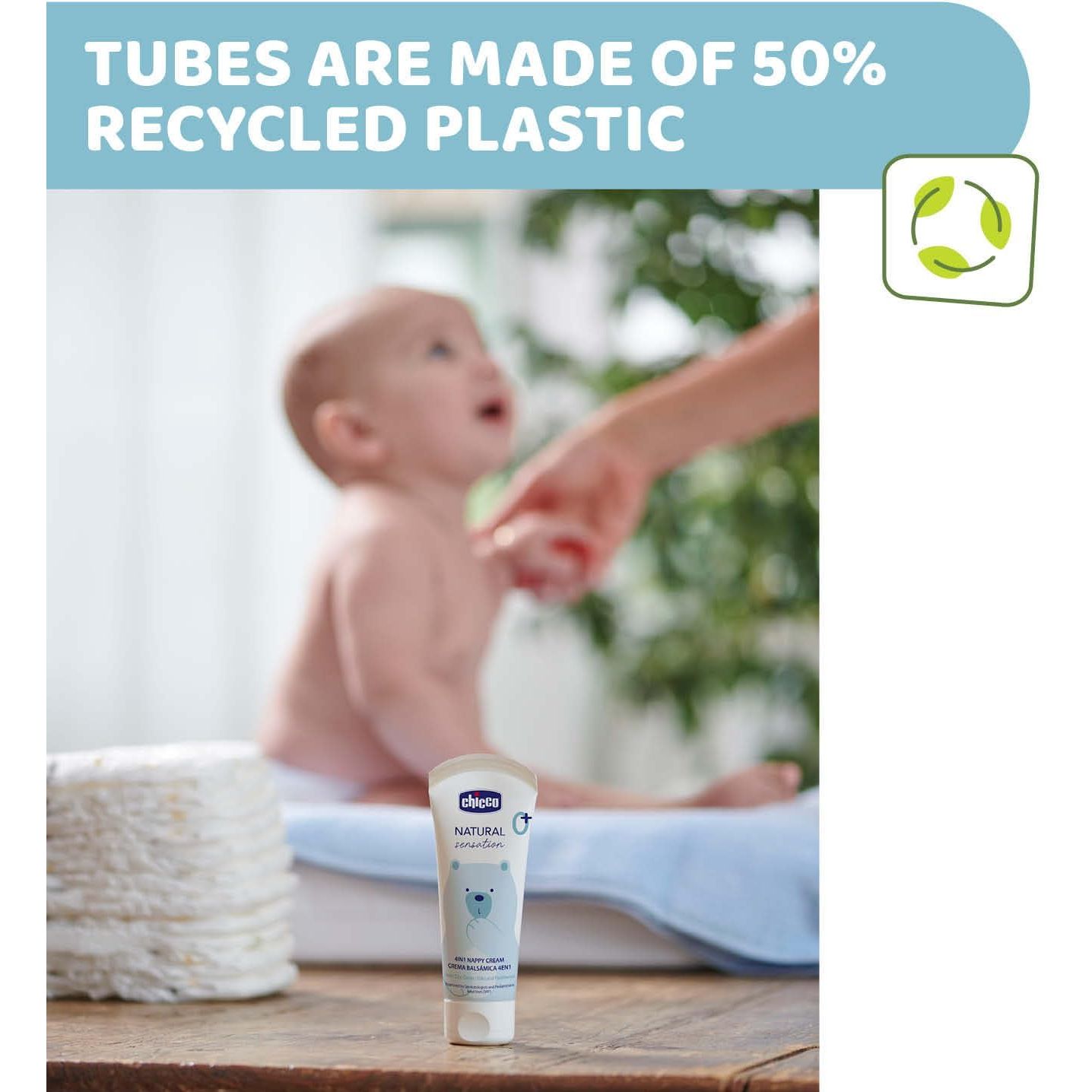 Chicco Natural Sensation Nappy Cream 4-IN 1 100ml Age- Newborn & Above