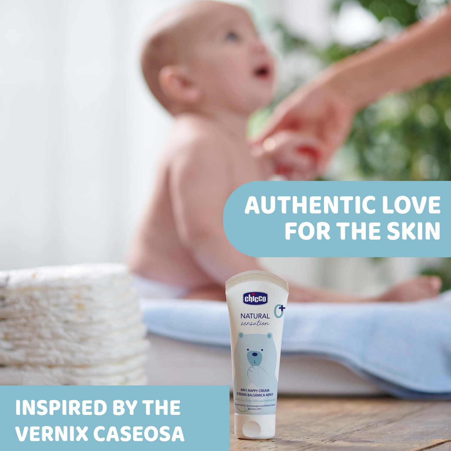 Chicco Natural Sensation Nappy Cream 4-IN 1 100ml Age- Newborn & Above