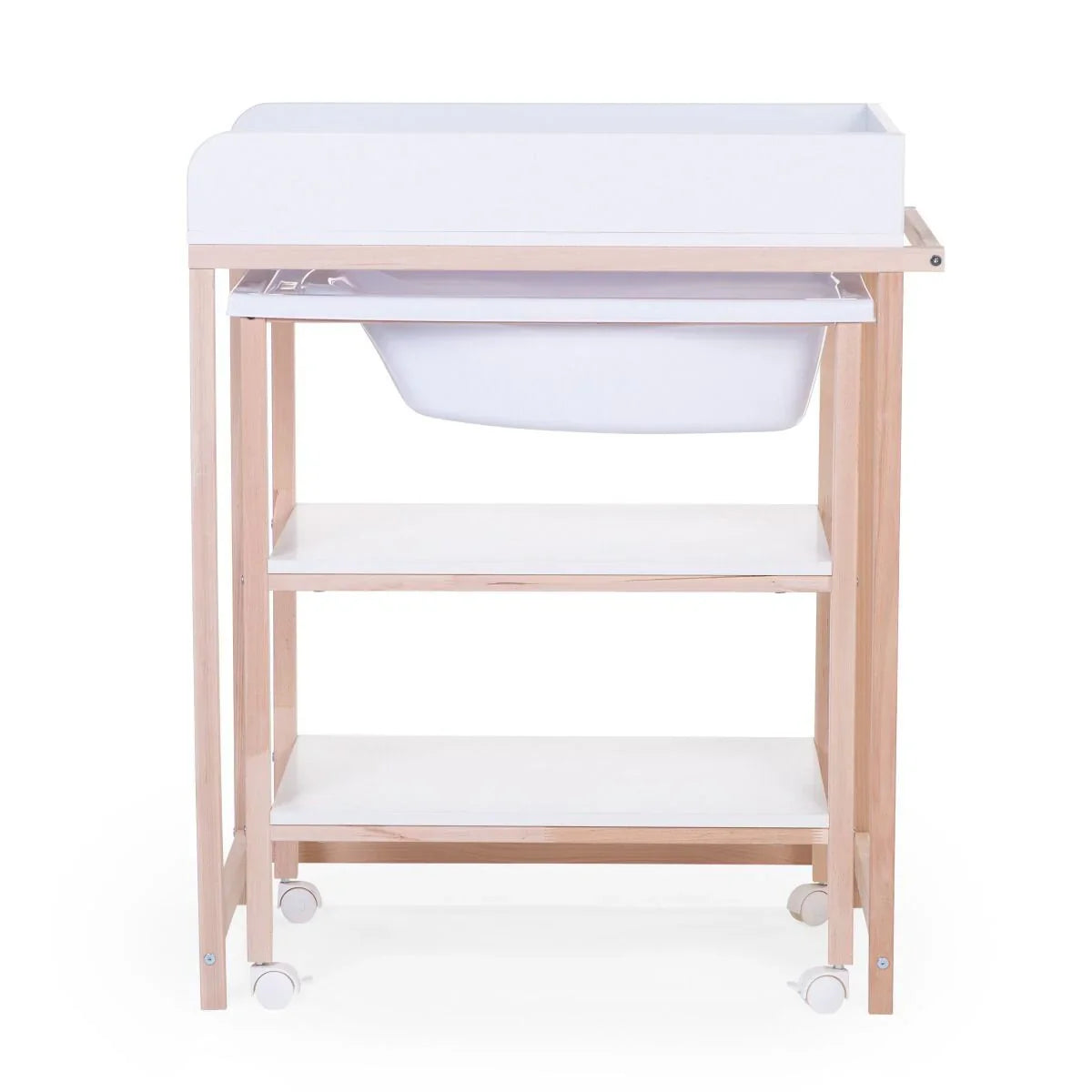 Childhome Changing Table + Bath + Wheels (Box 1 2) White CHTBNW1 Age- 12 Months to 18 Months (Holds Weight from 11 upto 15 Kg)