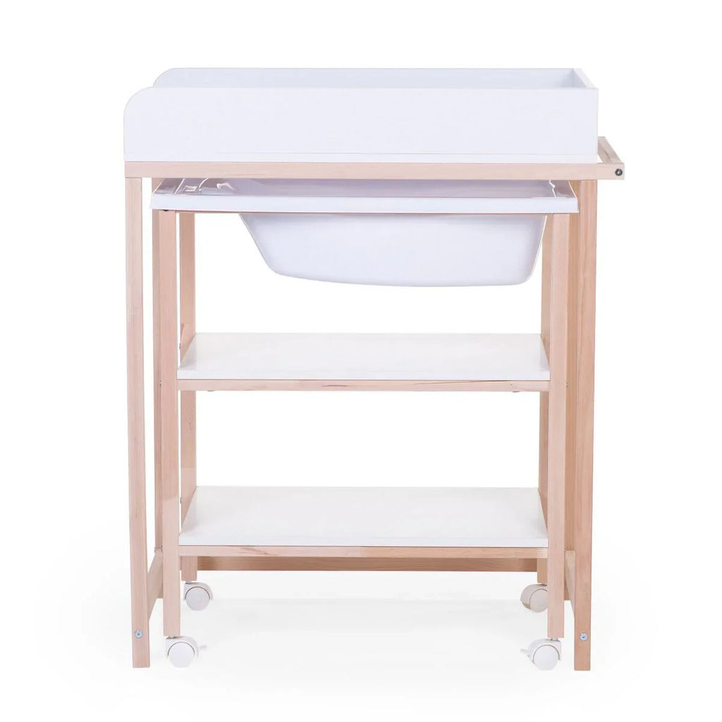 Childhome Changing Table + Bath + Wheels (Box 1 2) White CHTBNW1 Age- 12 Months to 18 Months (Holds Weight from 11 upto 15 Kg)
