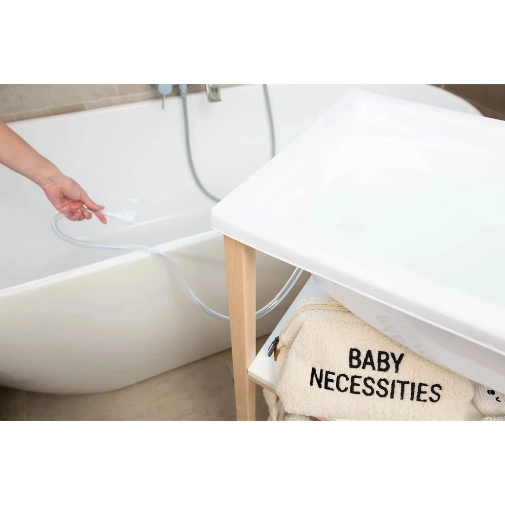 Childhome Changing Table + Bath + Wheels (Box 1 2) White CHTBNW1 Age- 12 Months to 18 Months (Holds Weight from 11 upto 15 Kg)