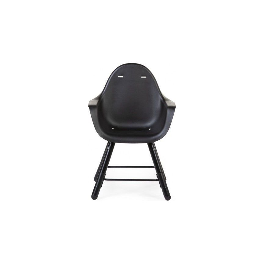 Childhome Evolu 2 Chair 2 in 1 + Bumper Black Black CHEVOCHBL Age- 6 Months up to 6 Years