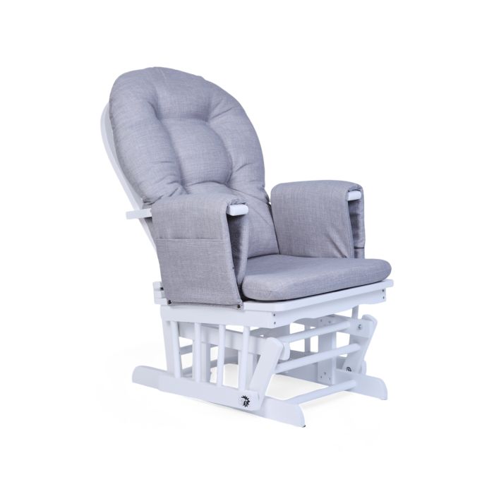 Childhome Gliding Chair With Footrest Canvas Grey For Parents CHGLCG