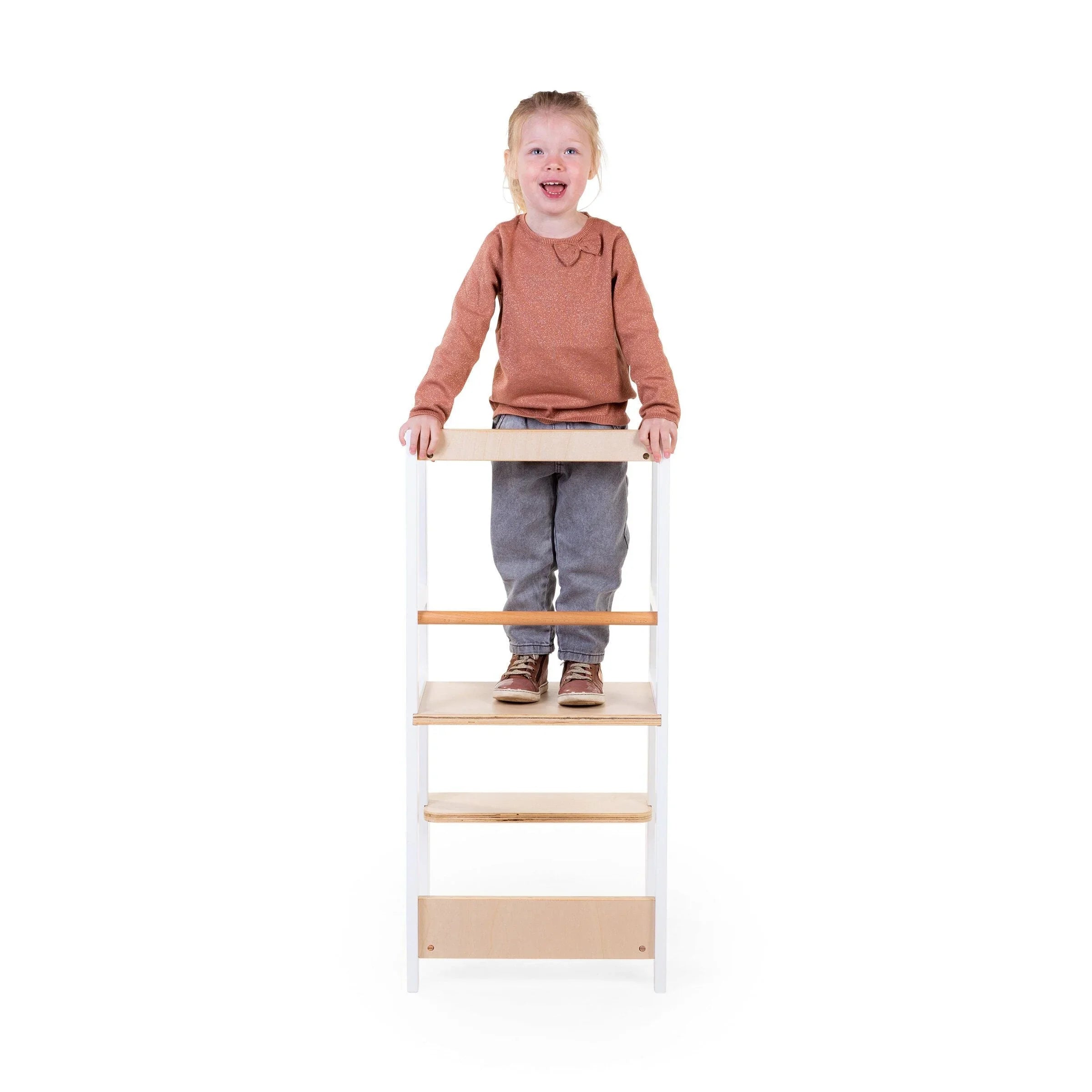 Childhome Learning Tower White Natural CHLTNW Age- 18 Months up to 4 ...
