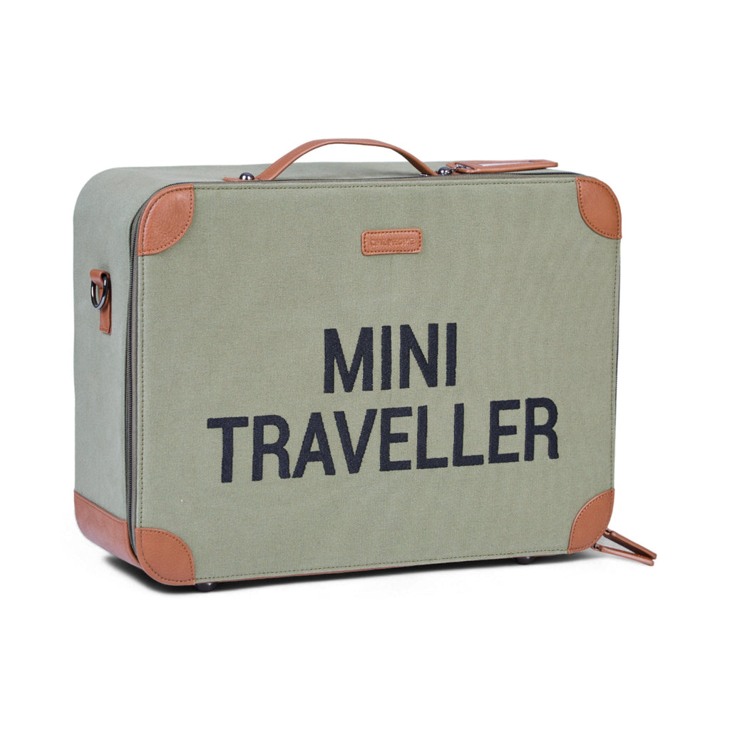 Childhome Mini Traveller Kids Suitcase Kaki Canvas CWSCKKA Age- Newborn & Above