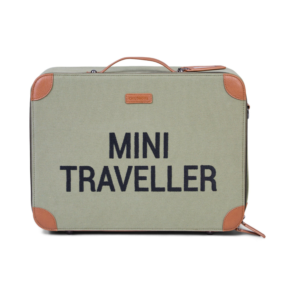 Childhome Mini Traveller Kids Suitcase Kaki Canvas CWSCKKA Age- Newborn & Above
