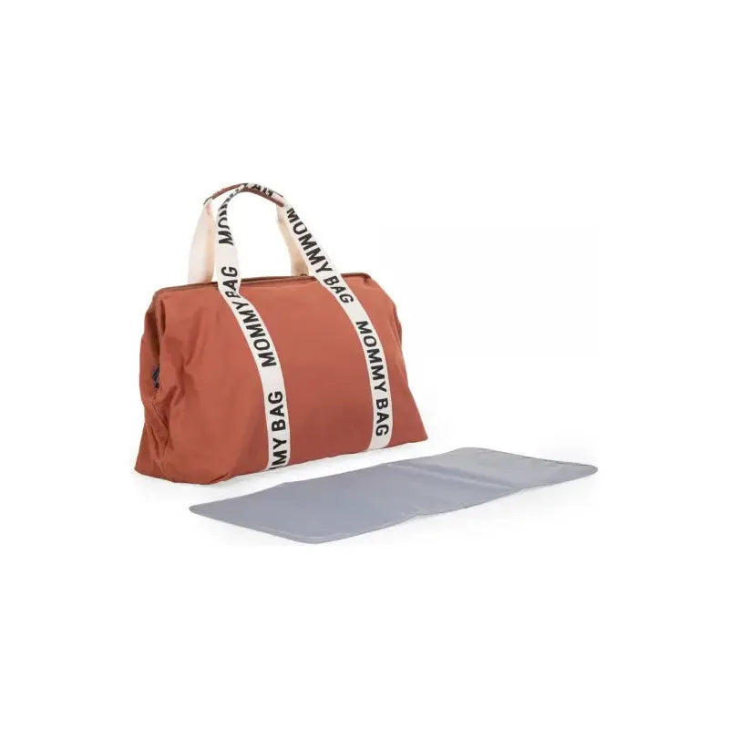 Childhome Mommy Bag Signature CanvasTerracotta For Parents CWMBBSCRU