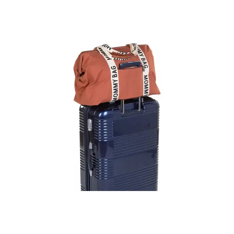 Childhome Mommy Bag Signature CanvasTerracotta For Parents CWMBBSCRU