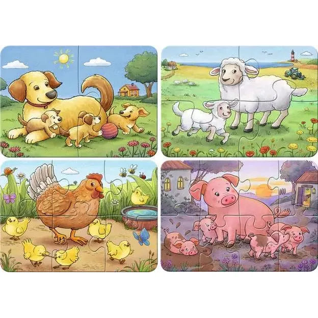 Ravensburger My First Puzzle -Animal Families- 2/4/6/8 Piece 12004041 Age- 2 Years & Above