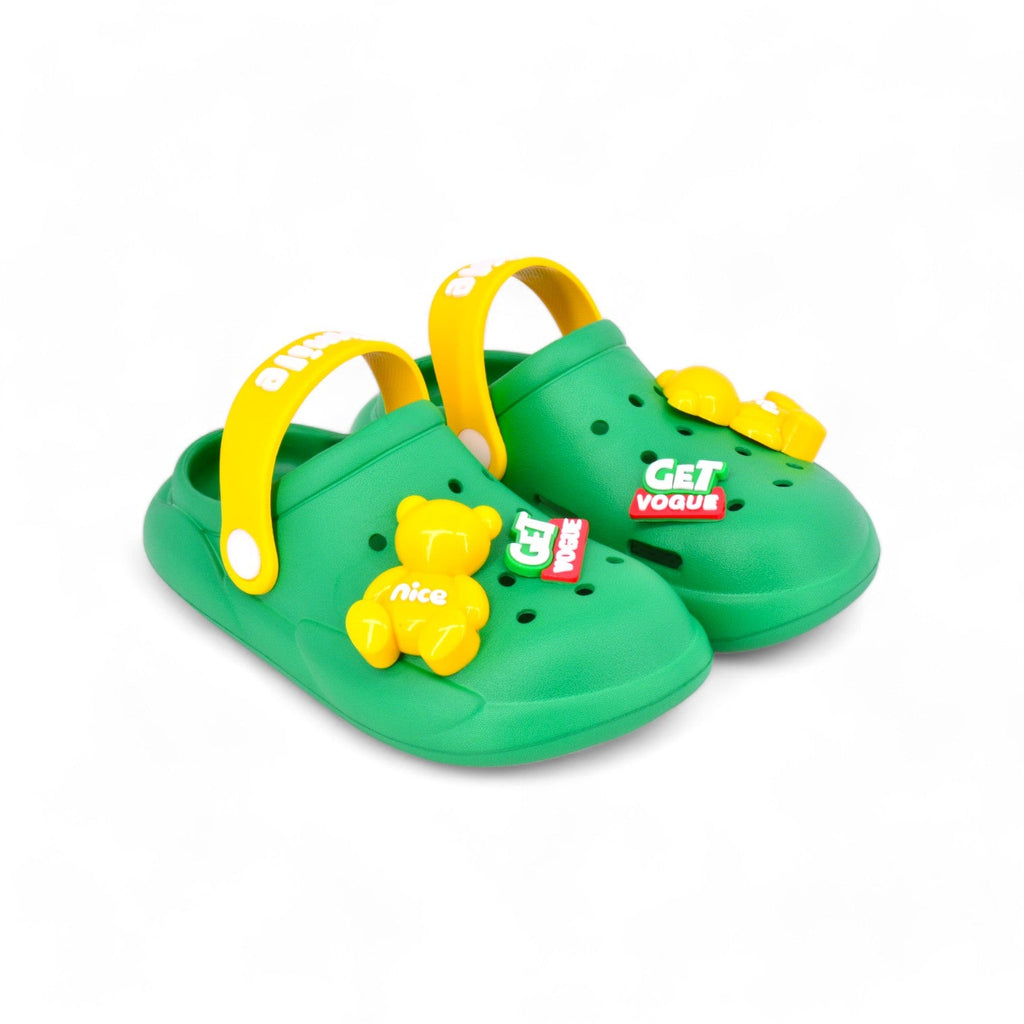 City Walk Kids Cartoon Themed  Clogs Kids Footwear Green CHP423GN