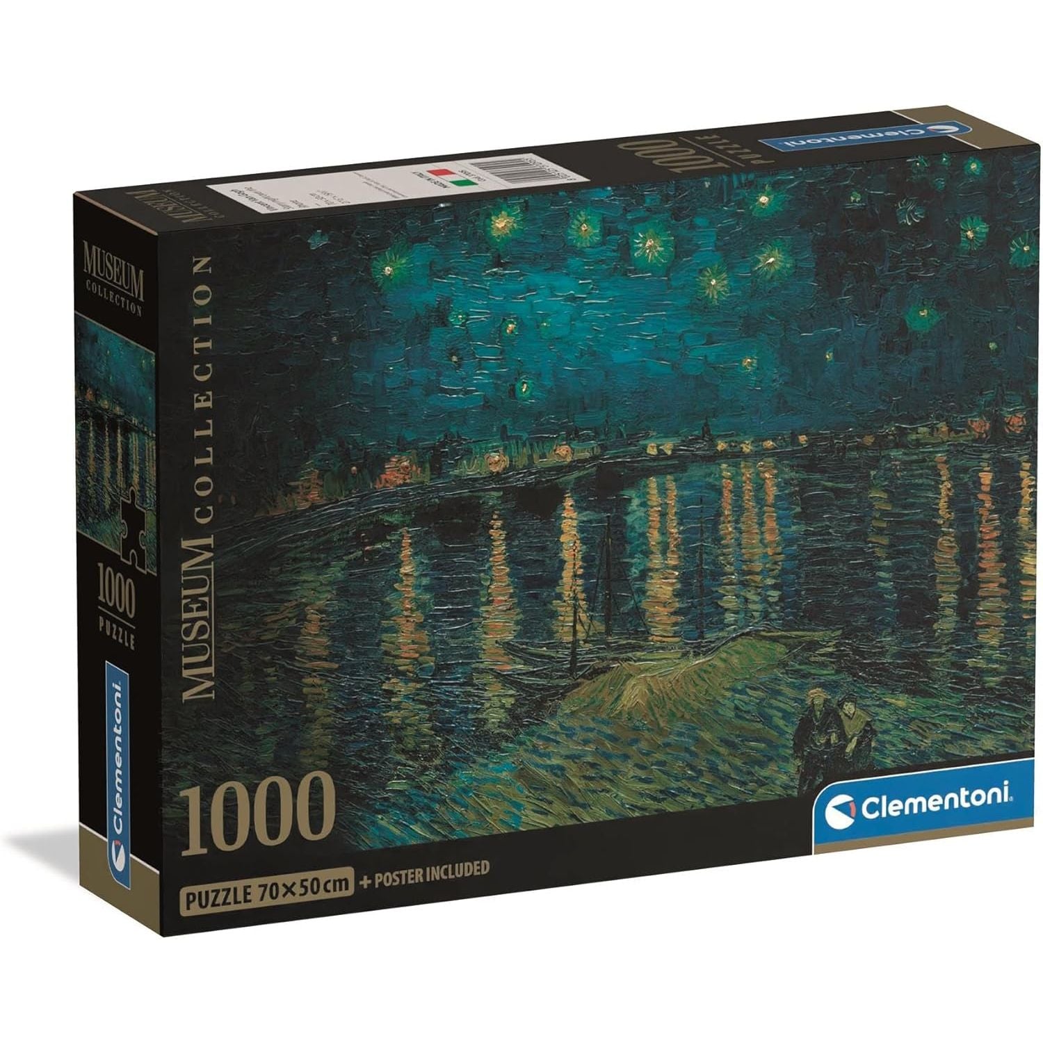 Clementoni Museum Collection Van Gogh: Starry Night Over The Rhine 1000 Pieces (70 X 50 Cm) Kids Jigsaw Puzzle CL39789 Age- 9 Years & Above