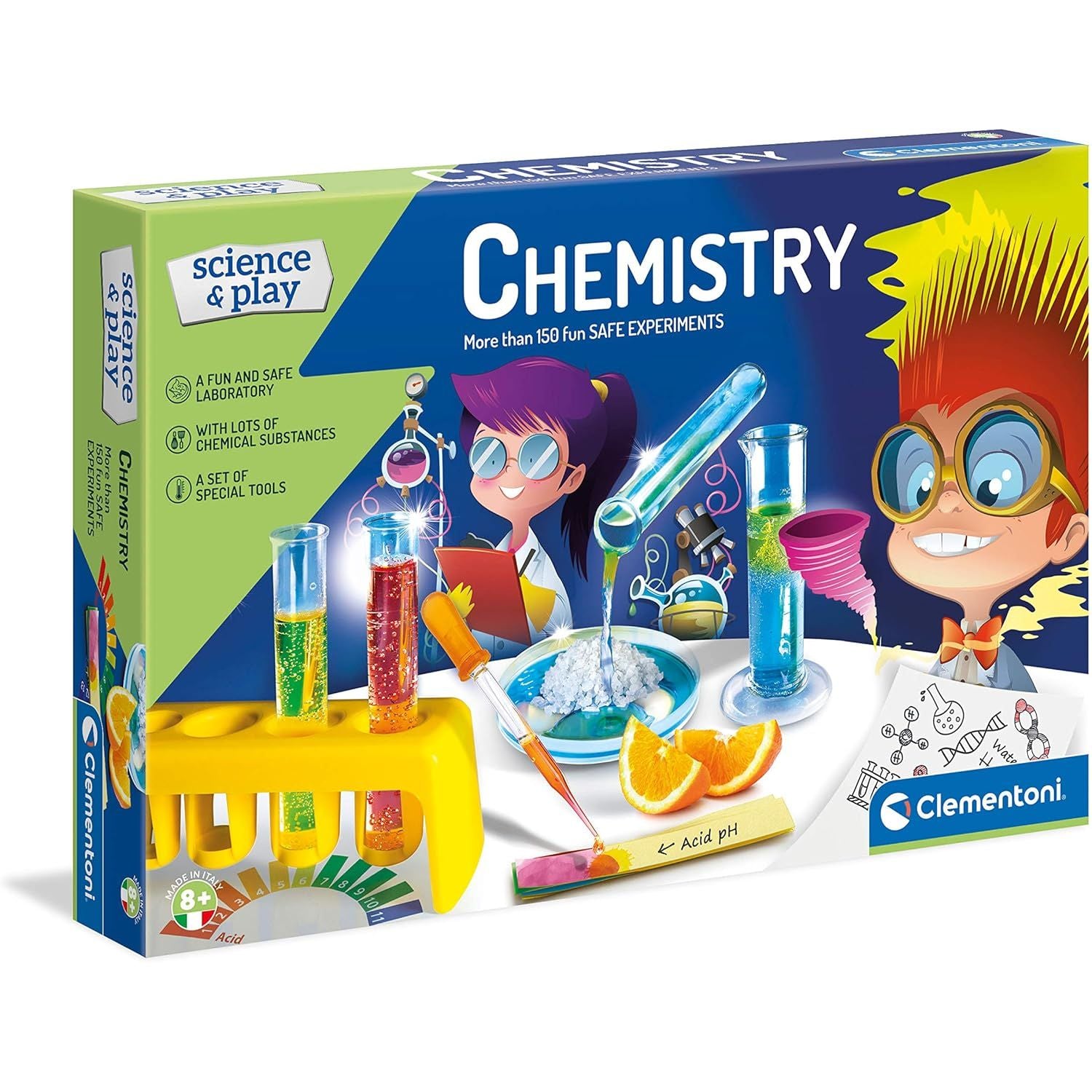 Clementoni Science & Play Kids Chemistry Experiment Playset (Cl61726) CL61726 Age- 8 Years & Above