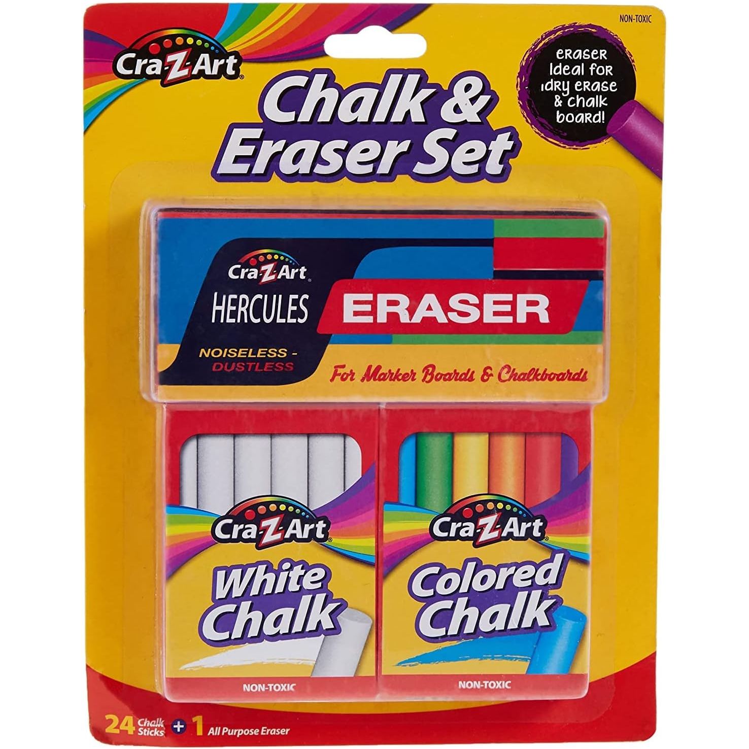 Cra-Z-Art Chalk & Eraser Set Multicolor Age- 4 Years & Above