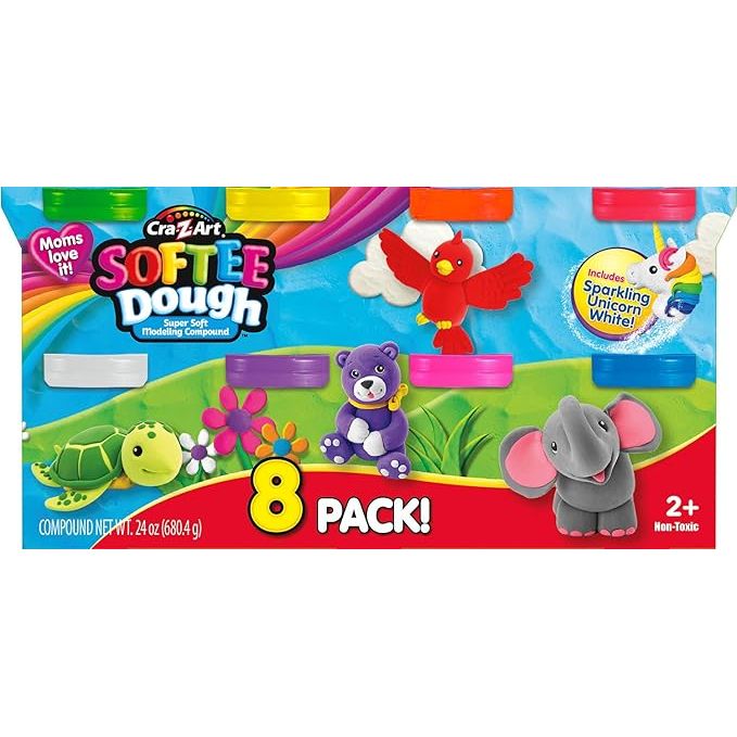 Softee Dough Supersoft Modelling Clay Value Pack of 8 Multicolor Age- 4 Years & Above