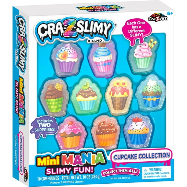Cra-Z-Slimy Mini Mania Slimy Fun Cupcake Collection Multicolor Age-6 Years & Above