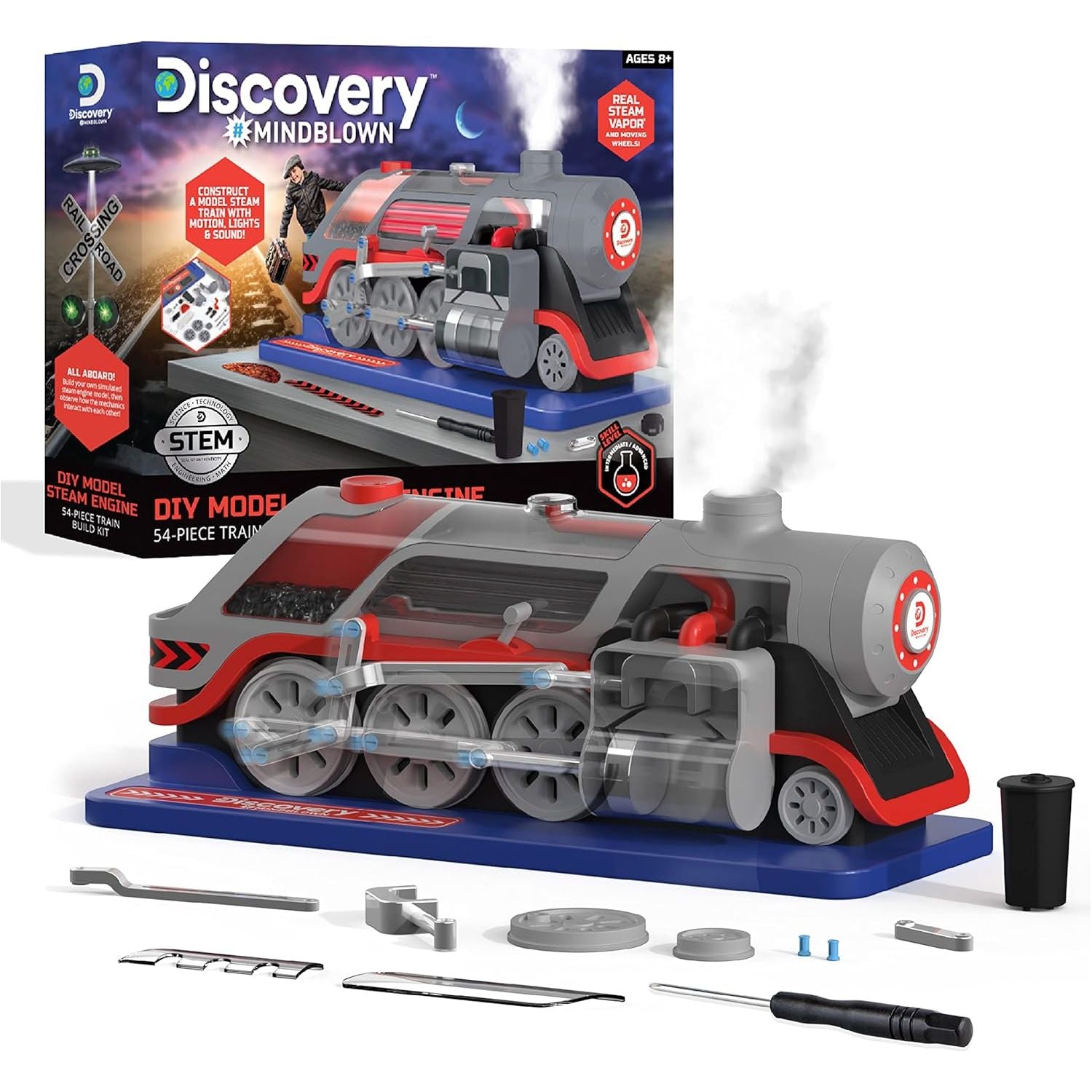 Discovery Kids Diy Steam Engine Grey Age- 6 Years & Above