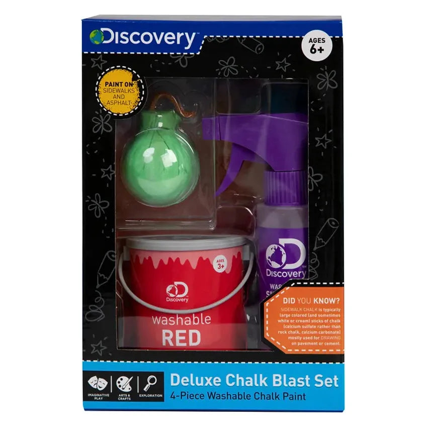 Discovery Toy Chalk Assorted Set 4 Pieces (White Head Sprayer) Multicolour Age- 6 Years & Above