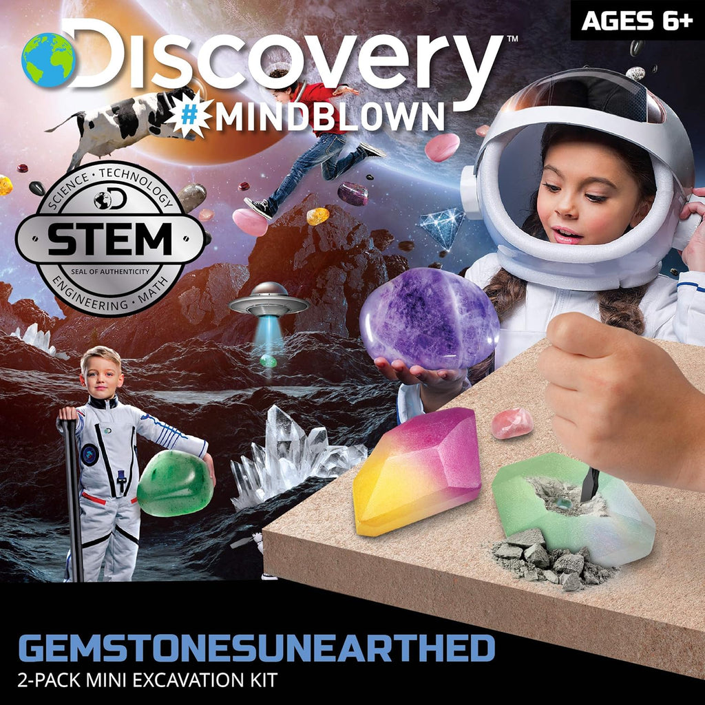 Discovery Toy Excavation Kit Mini Gemstone 2 Pieces Multicolour Age- 6 Years & Above