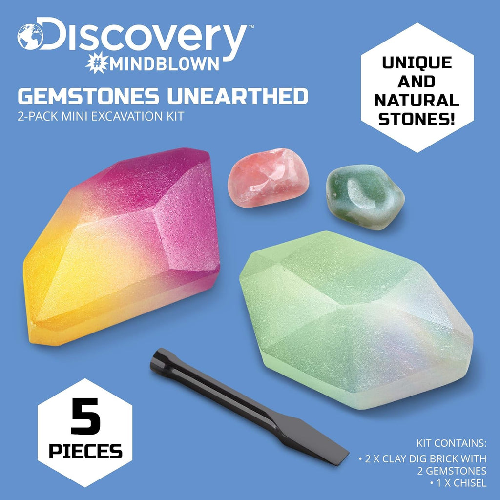 Discovery Toy Excavation Kit Mini Gemstone 2 Pieces Multicolour Age- 6 Years & Above