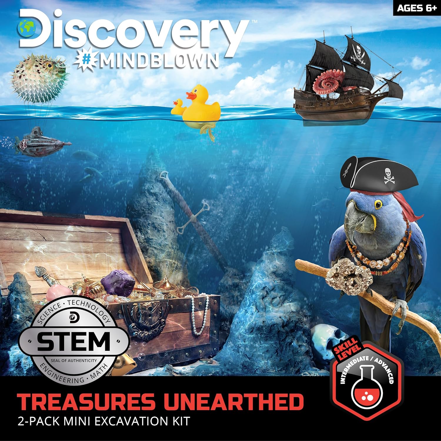 Discovery Toy Excavation Kit Mini Treasure 2 Pieces Grey Age- 6 Years & Above