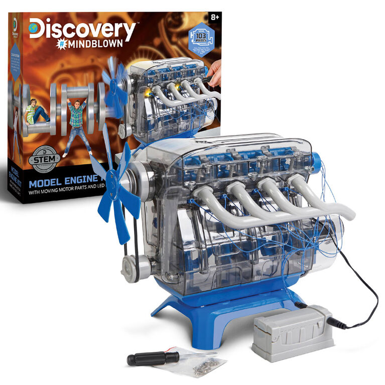 Discovery Toy Kids Model Engine Kit Blue Age- 8 Years & Above