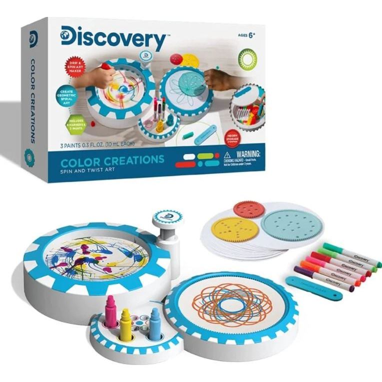 Discovery Toy Spiral And Spin Art Station White Age- 6 Years & Above