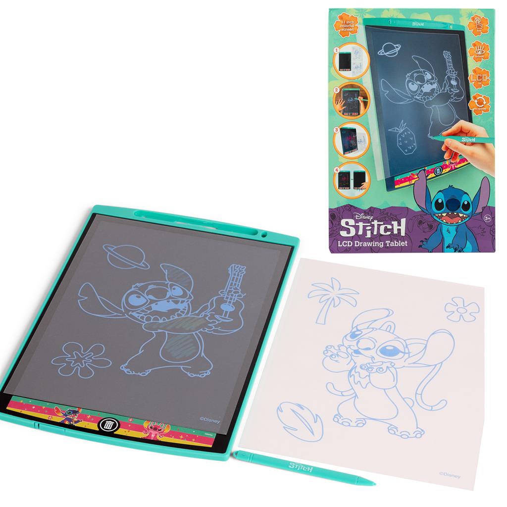 Disney STITCH 11-Inch LCD Writing Tablet with Stylus & Erase Function ST24380V1 Age- 3 Years & Above