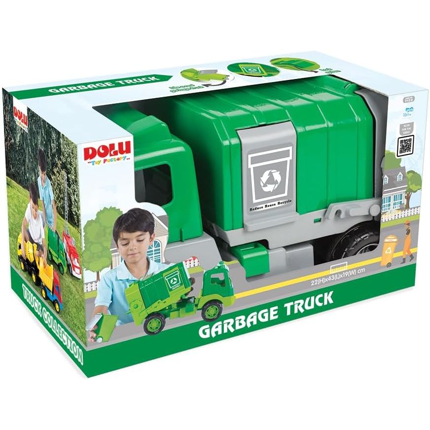 Dolu Garbage Truck In Window Box 43 7120 Kids Playset Toy for Indoor & Outdoor Play Age- 18 Months & Above