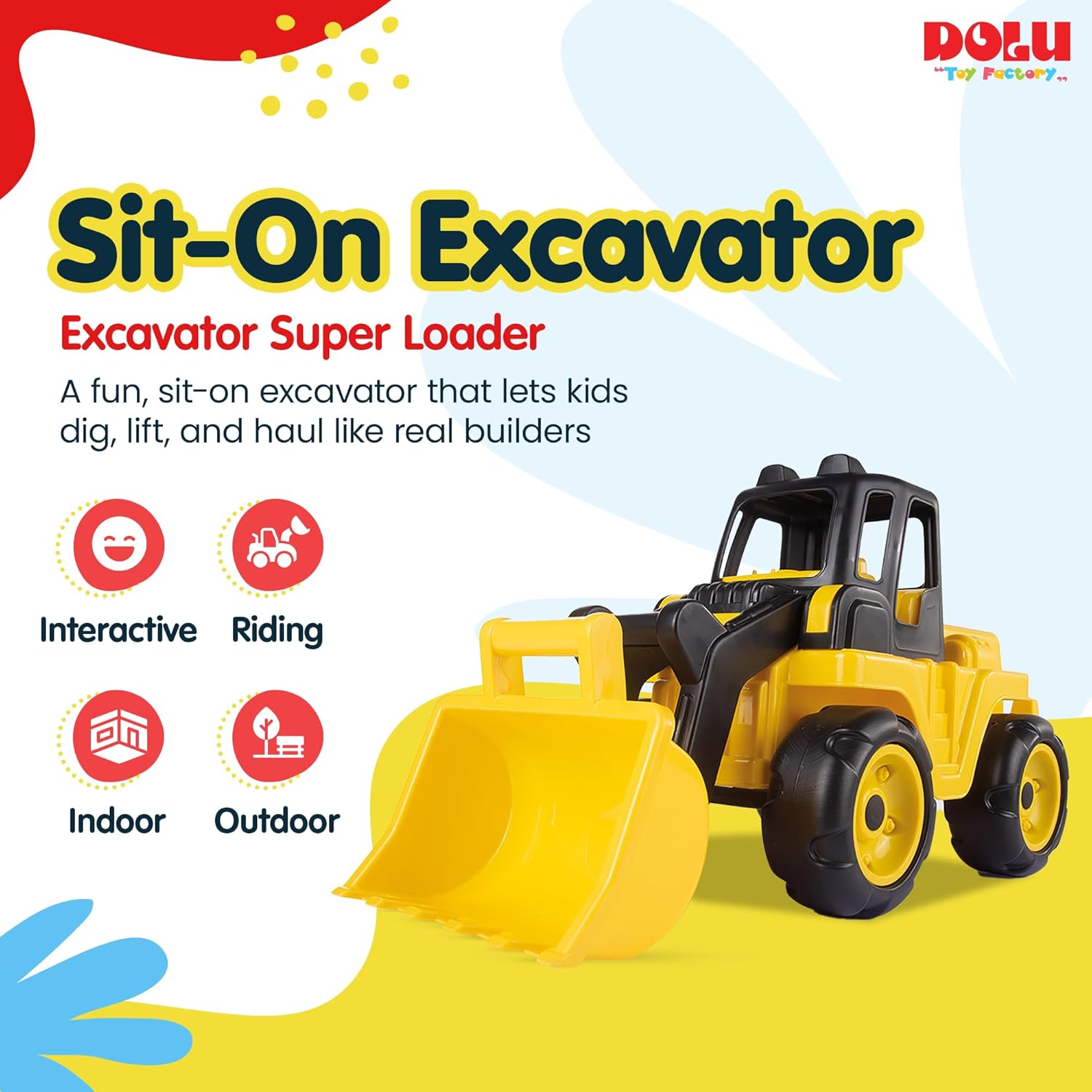 Dolu Giant Loader In Ctn/Poster 7134 Kids Playset Toy for Indoor & Outdoor Play Age- 36 Months & Above