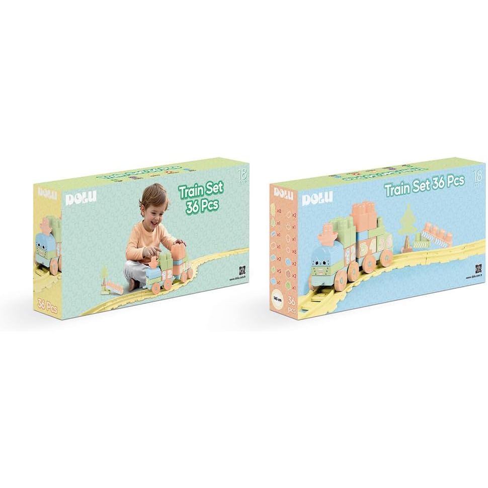 Dolu Train Set 36 Pcs 5220 Kids Playset Toy for Indoor & Outdoor Play Age- 18 Months & Above