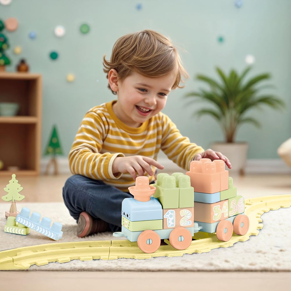 Dolu Train Set 36 Pcs 5220 Kids Playset Toy for Indoor & Outdoor Play Age- 18 Months & Above