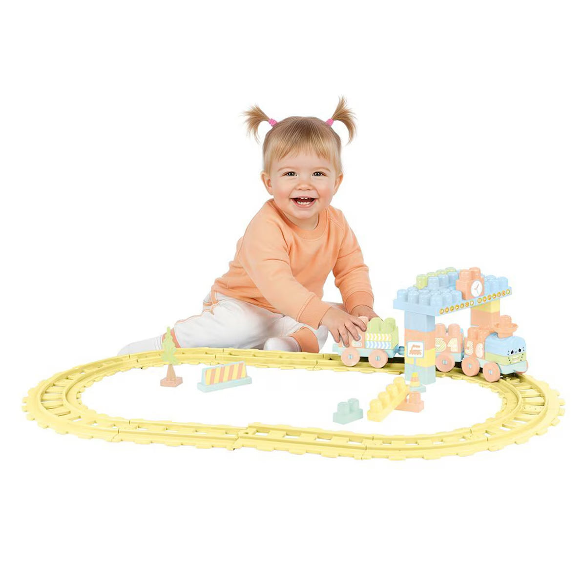 Dolu Train Set 58 Pcs 5221 Kids Playset Toy for Indoor & Outdoor Play Age- 18 Months & Above