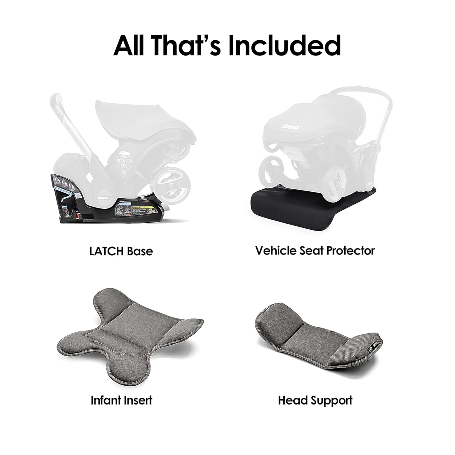 Doona+ 2-in-1 Infant Car Seat & Stroller Nitro Black SP150-20-033-034 Age- Newborn upto 13 Kg