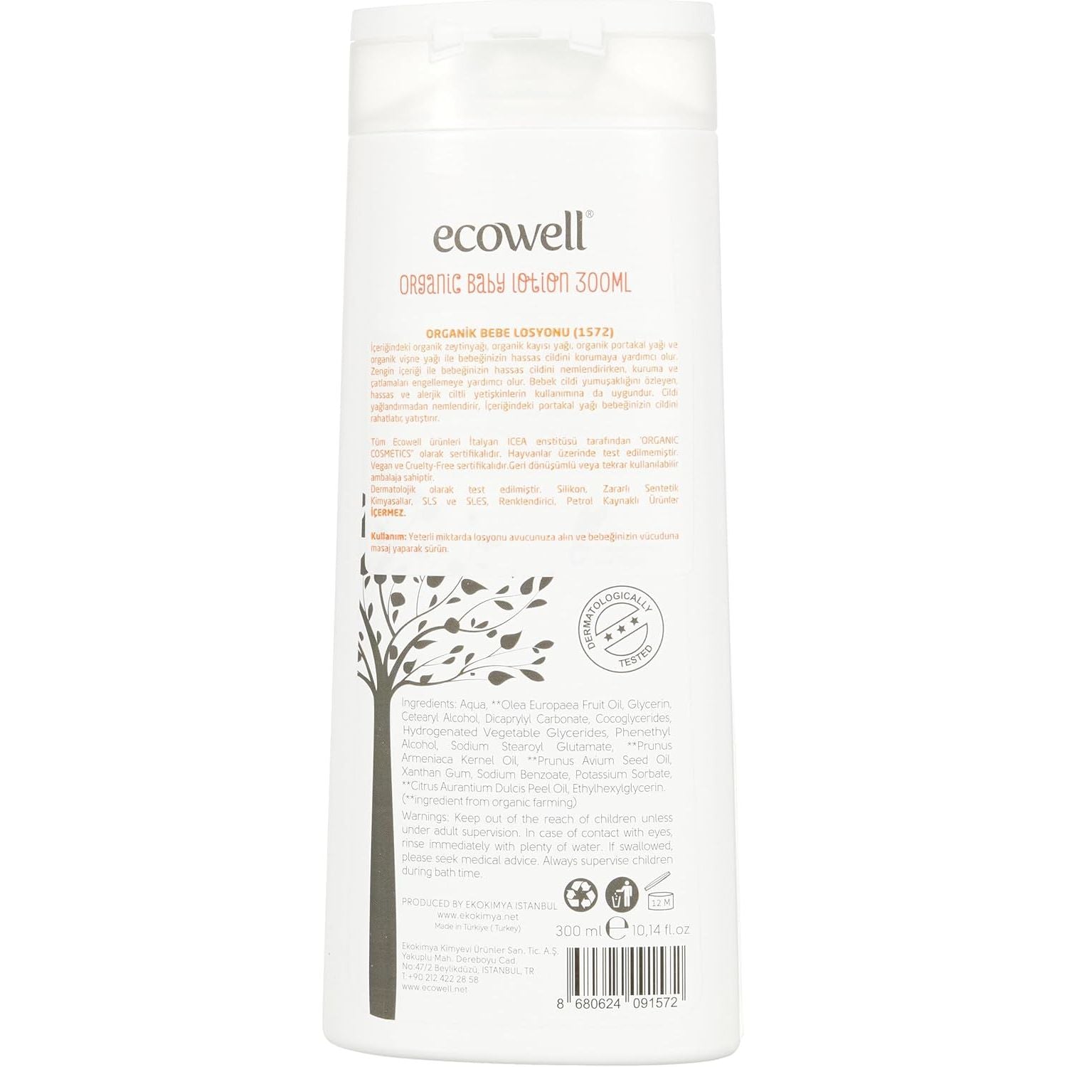 Ecowell Organic Baby Lotion 300Ml Age- Newborn & Above