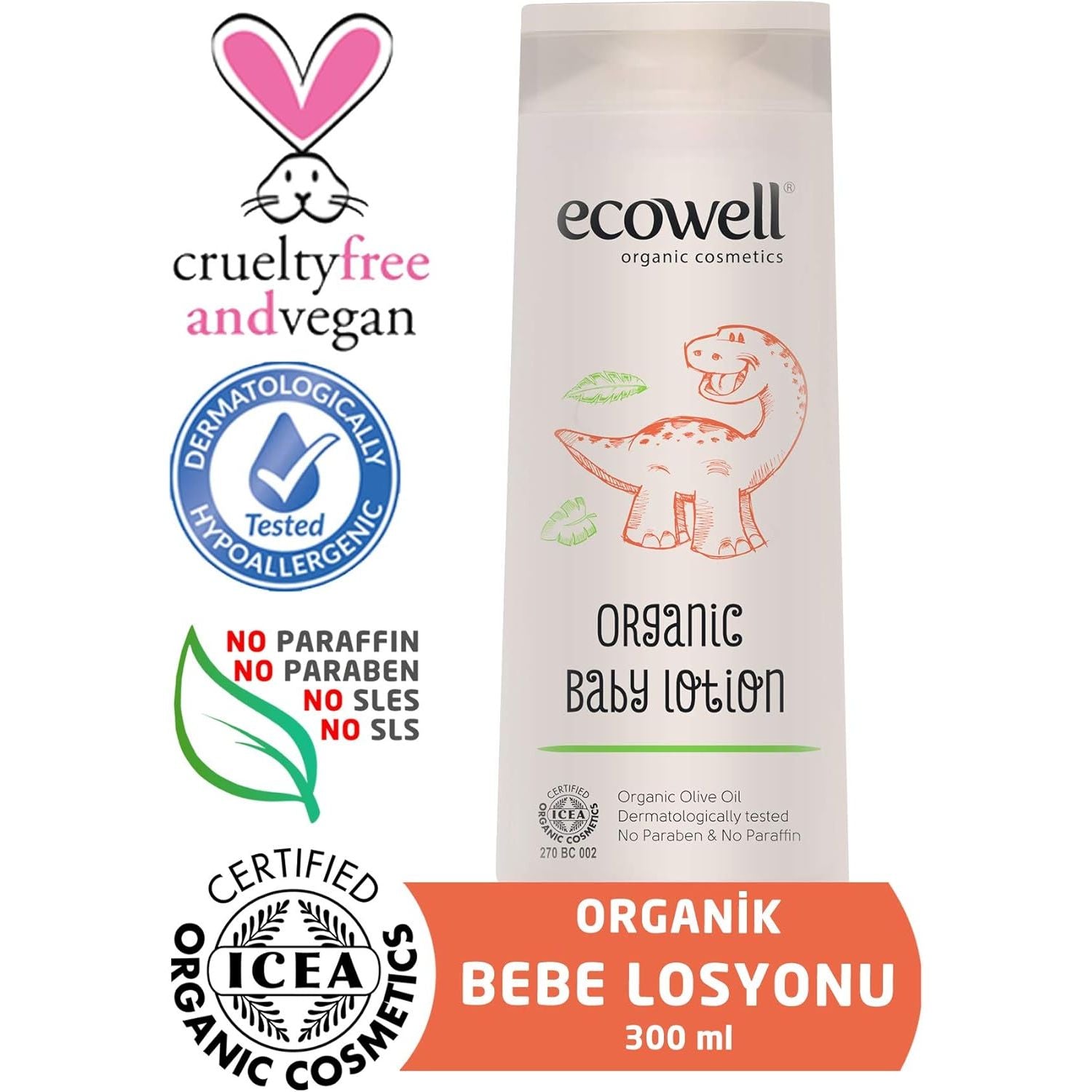 Ecowell Organic Baby Lotion 300Ml Age- Newborn & Above