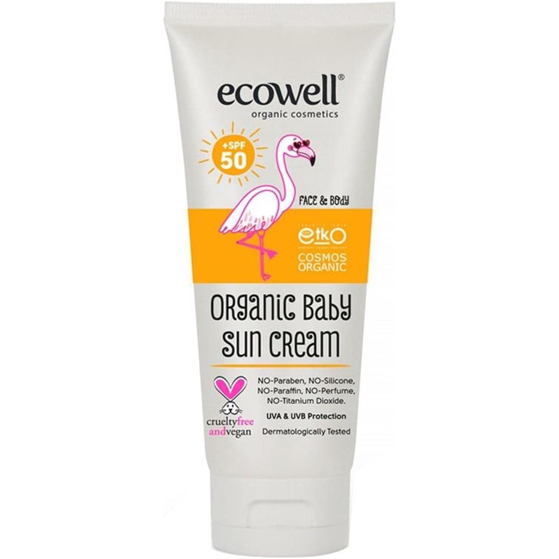 Ecowell Organic Baby Sun Cream 50 SPF 110G Age- Newborn & Above