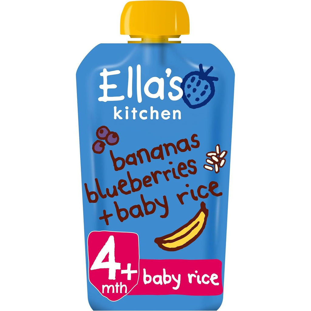 Ella's Kitchen Organic  Banana + Apple + Blueberry Baby Rice 120 Grams #EK644  Age- 4 Months & Above