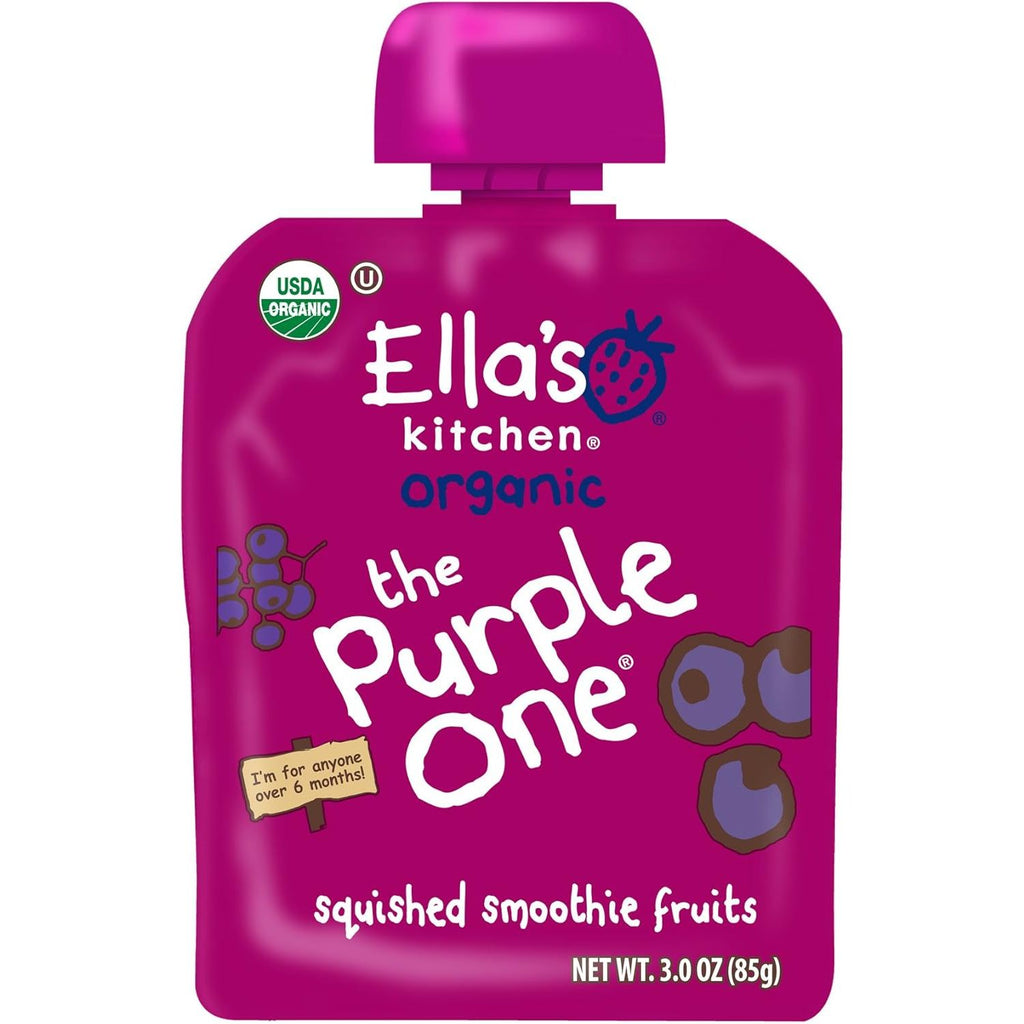 Ella's Kitchen Organic  The Purple One Squished Smoothie Berries 90 Grams # EK054  Age- 6 Months & Above