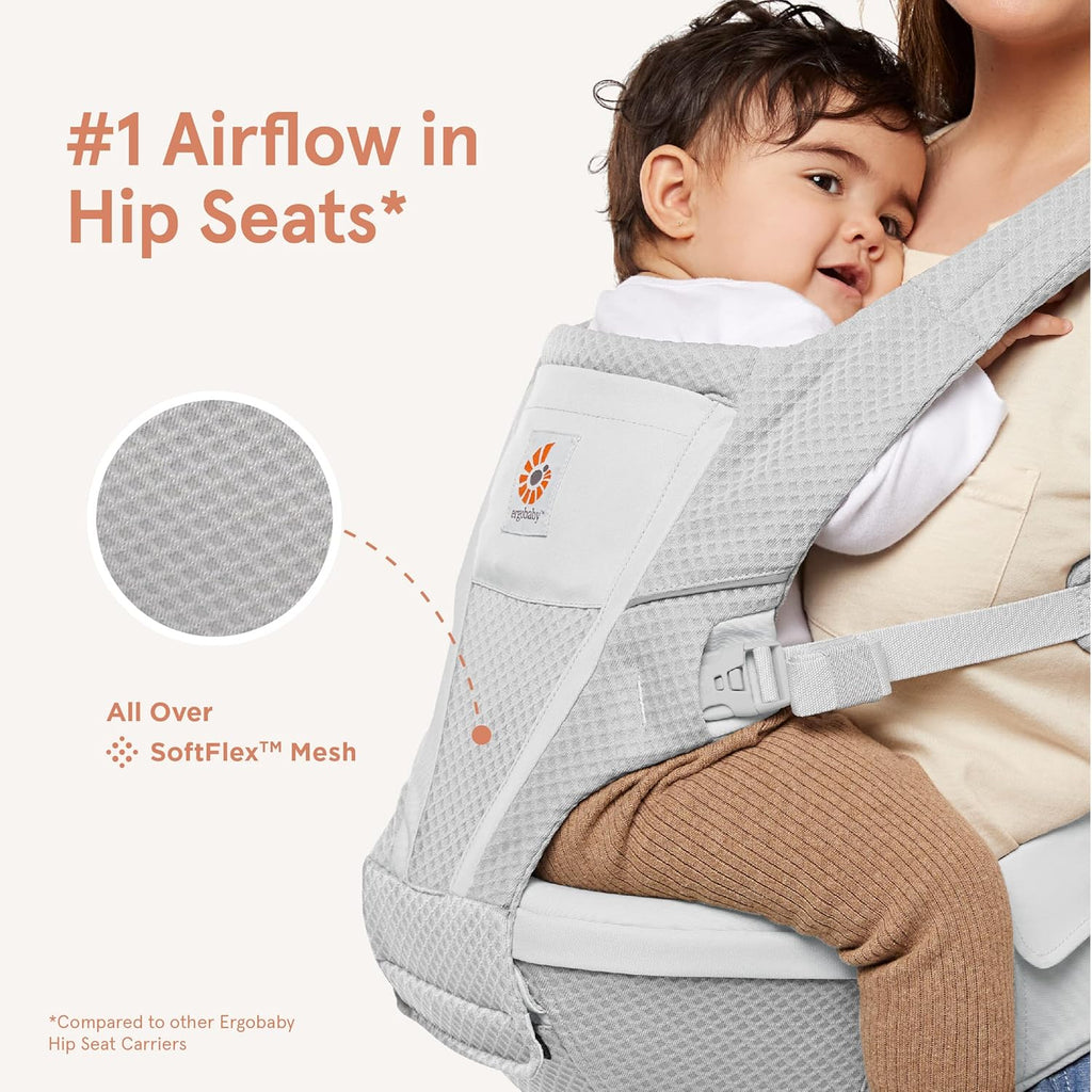 Ergobaby Alta Hip Seat Pearl Grey BCHIPSFMGRY Age- 3 Months & Above (From 3.2 kg up to 20.4 kg)