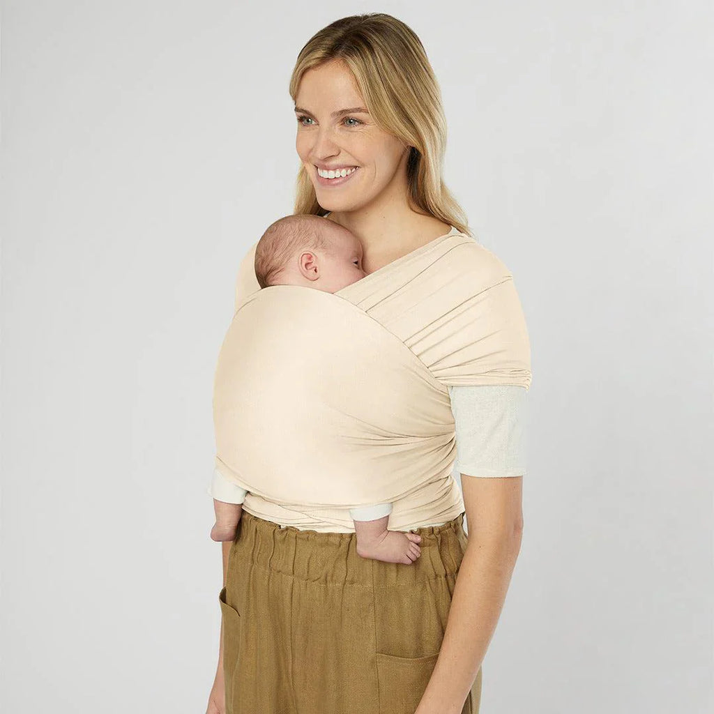Ergobaby Aura Sustainably Sourced Knit Baby Wrap Cream WLASKCRM Age- Newborn to 12 Months ( 3.6 kg -11.3 kg)
