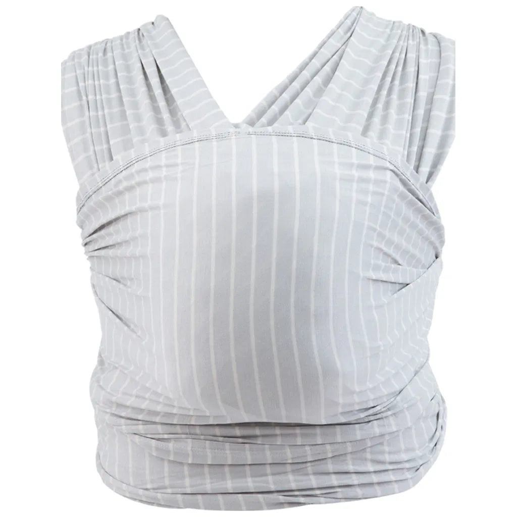 Ergobaby Aura Sustainably Sourced Knit Baby Wrap Grey Stripes WLASKGRYSTP Age- Newborn to 12 Months ( 3.6 kg -11.3 kg)