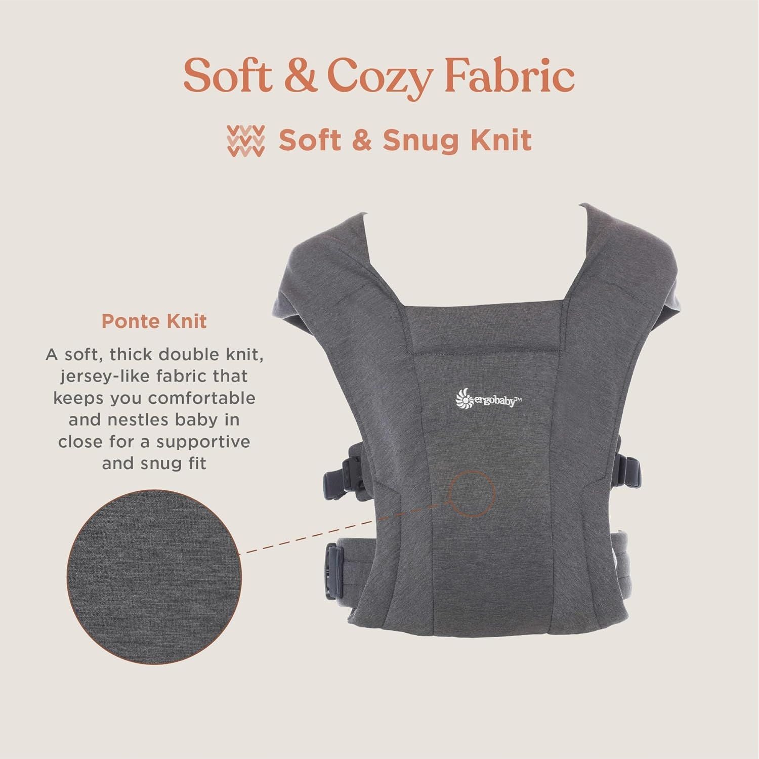 Ergobaby Embrace Heather Grey BCEMAGRY Age- Newborn up to 11.5 kg
