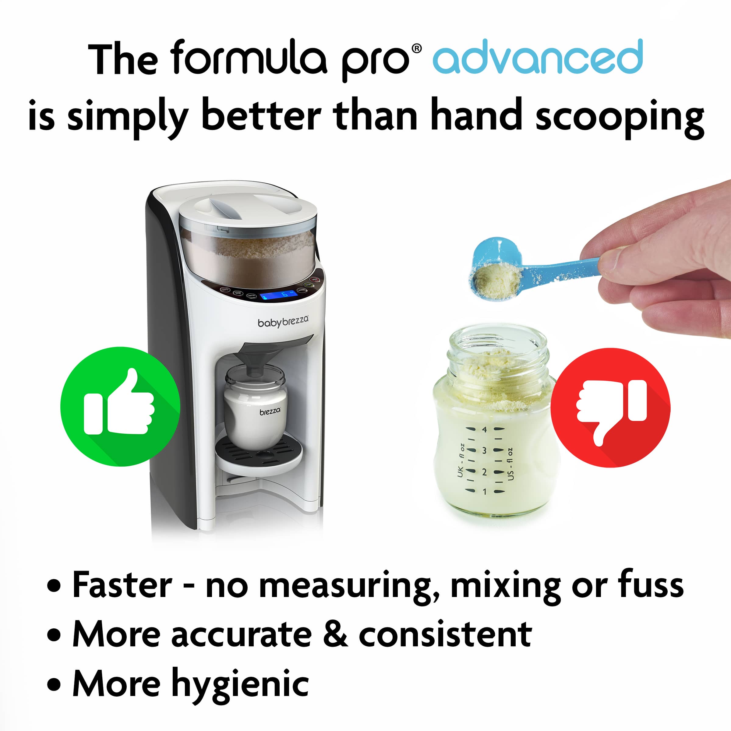 Baby Brezza - Formula Pro Advanced Formula Dispenser Machine White Age-Newborn & Above
