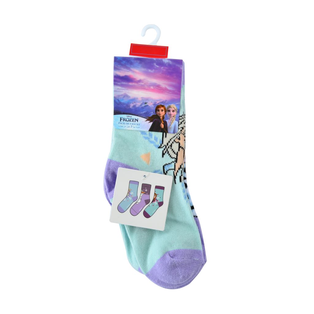 Frozen Kids Pack of 3 Socks TRHA30744 Age- 2 Years to 4 Years