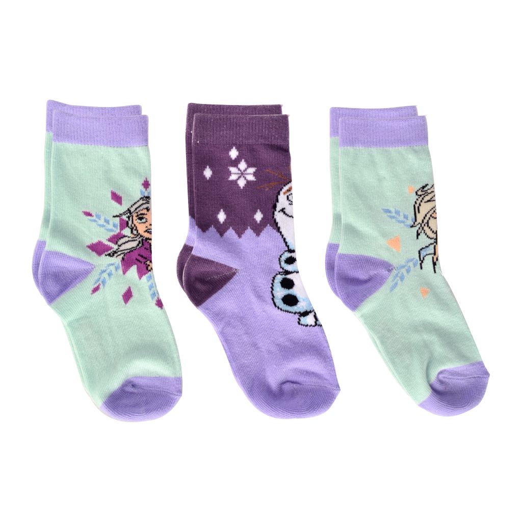Frozen Kids Pack of 3 Socks TRHA30744 Age- 2 Years to 4 Years