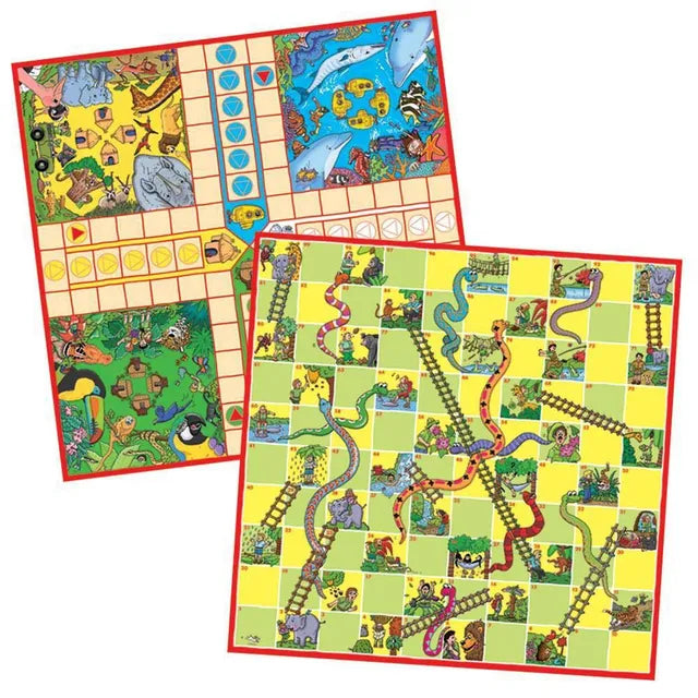 Galt Toys 2-in-1 Snakes & Ladders + Ludo Board Game Age- 3 Years & Above